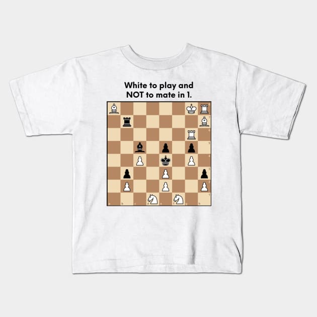 Chess puzzle sticker and magnet! This one is hard! Kids T-Shirt by chessmate